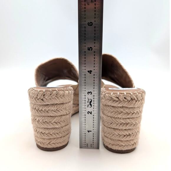Nordstrom Rack Claire Jute Wedge Slide Sandal Women's Beige Size US6.5M EU37 - Picture 4 of 9